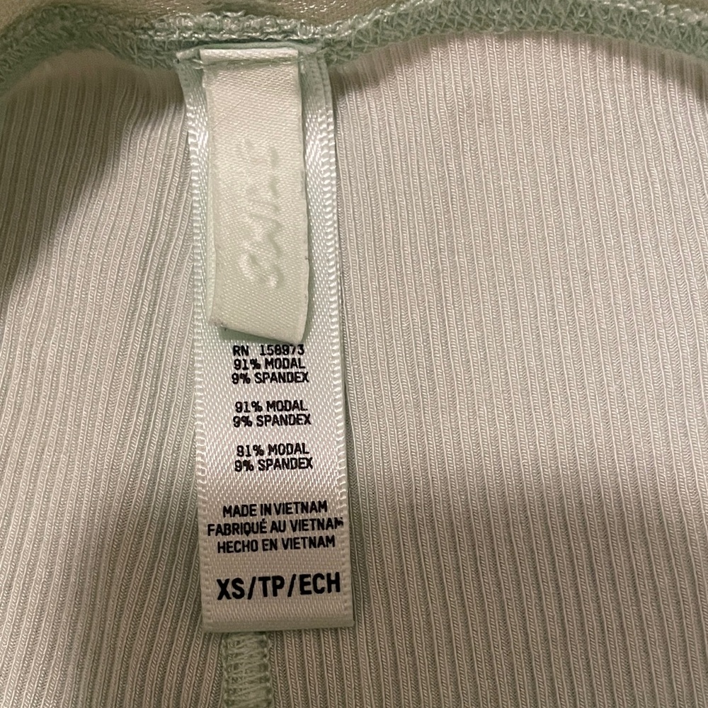 Skims Mint Color Ribbed Shorts - Picture 3 of 4